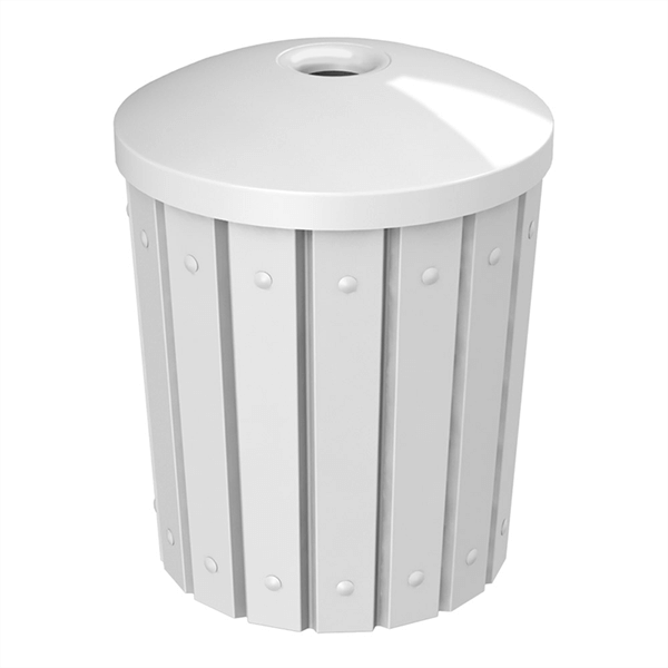 42 Gallon Pool Deck Trash Can with Mushroom Lid & Liner