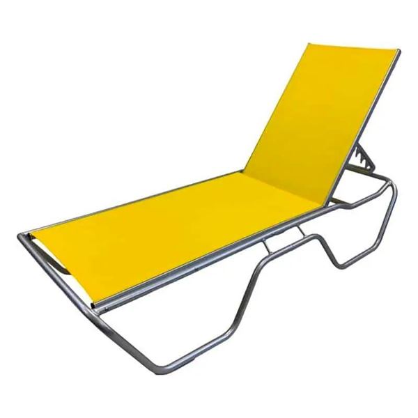 Daytona Commercial Sling Chaise Lounge with Poweder-Coated Aluminum Frame - Stackable