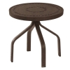Round 18" Cocktail Table Mayan Style Punched Aluminum