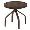 Round 18" Cocktail Table Mayan Style Punched Aluminum