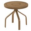 Round 18" Cocktail Table Mayan Style Punched Aluminum