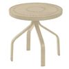 Round 18" Cocktail Table Mayan Style Punched Aluminum