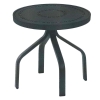 Round 18" Cocktail Table Mayan Style Punched Aluminum