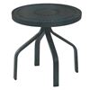 Round 18" Cocktail Table Mayan Style Punched Aluminum