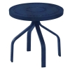 Round 18" Cocktail Table Mayan Style Punched Aluminum
