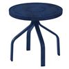 Round 18" Cocktail Table Mayan Style Punched Aluminum