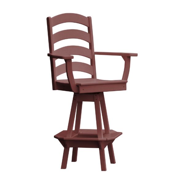 Ladderback Swivel Bar Chair