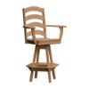 Ladderback Swivel Bar Chair