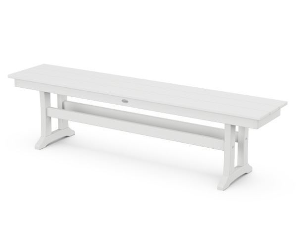 Backless Farmhouse Bench Recycled Plastic Polywood - Pool Furniture Supply
