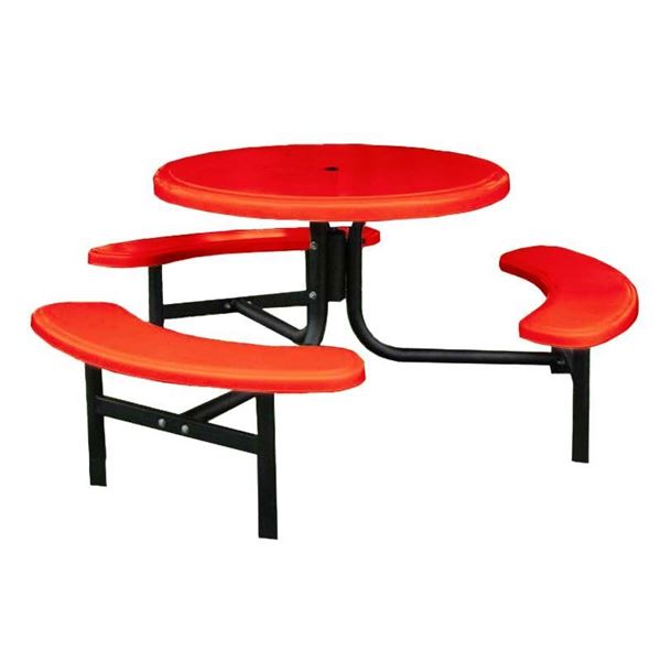 Cafe 6 42" Round Fiberglass Picnic Table