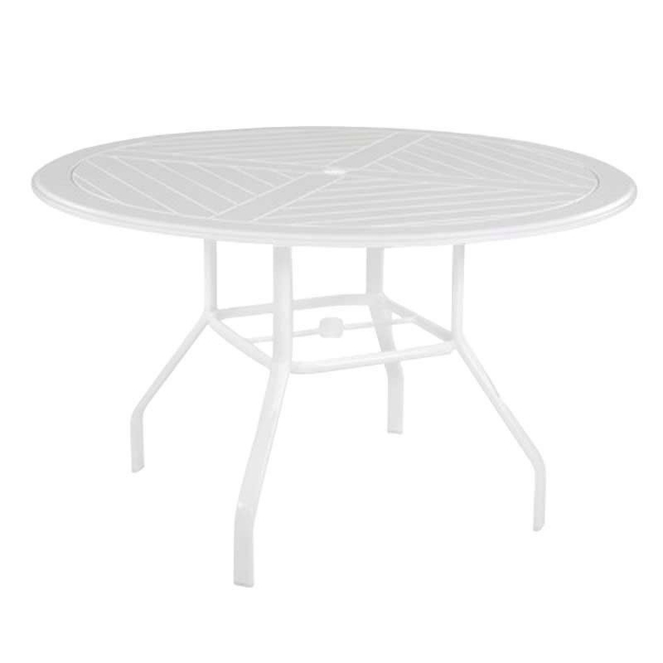 Newport Round Marine Grade Polymer Dining Table with Aluminum Frame -  42" or 48" Diameter