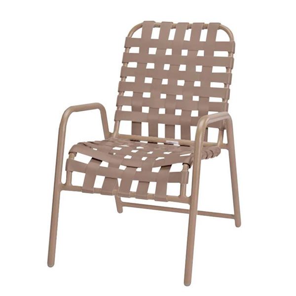 	Neptune Cross Weave Vinyl Strap Dining Chair