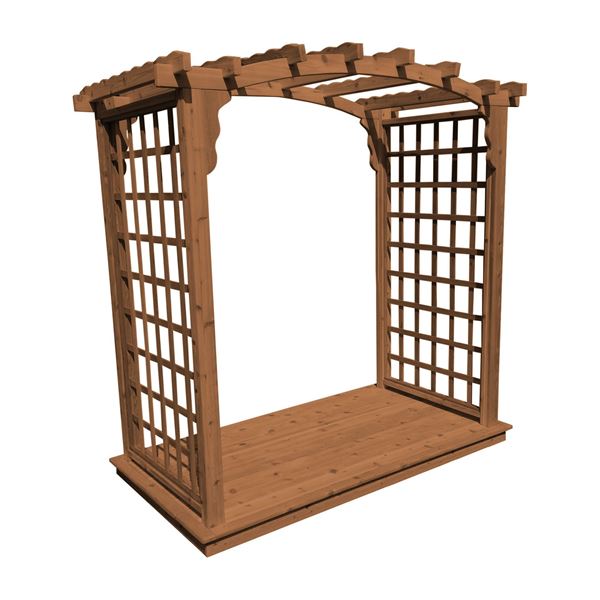 Wood Cambridge Arbor With Deck