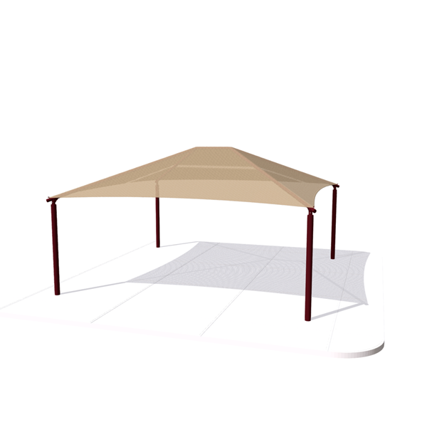 Square Fabric Shade Structure	