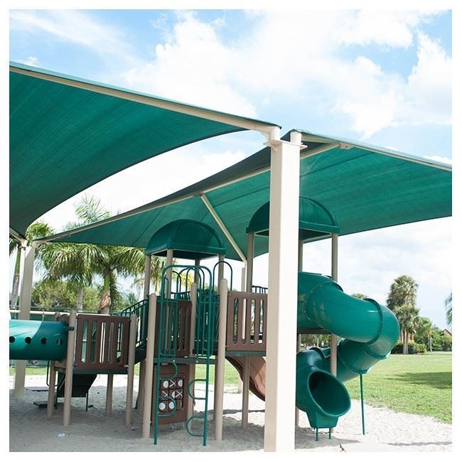 20 X 10 Foot Rectangular Shade Structure Polyethylene Fabric With Steel ...
