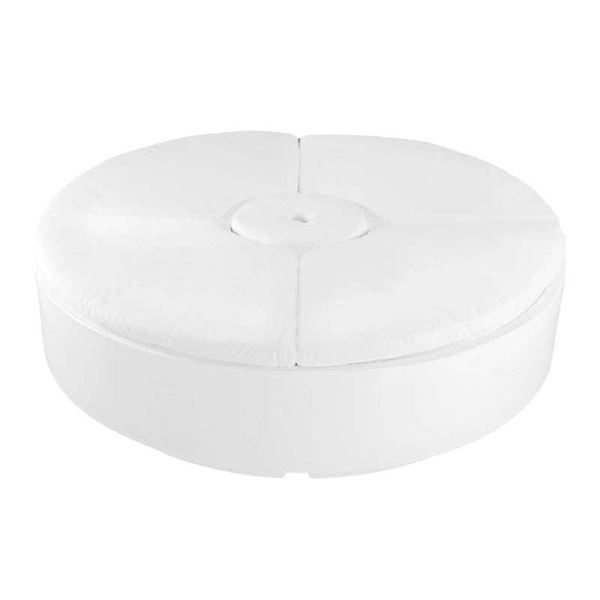 Ledge Lounger Polyethylene Round Sunbed With Cushion
