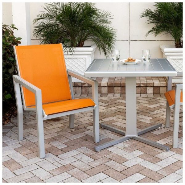 Madrid Dining Chair Fabric Sling with Aluminum Frame