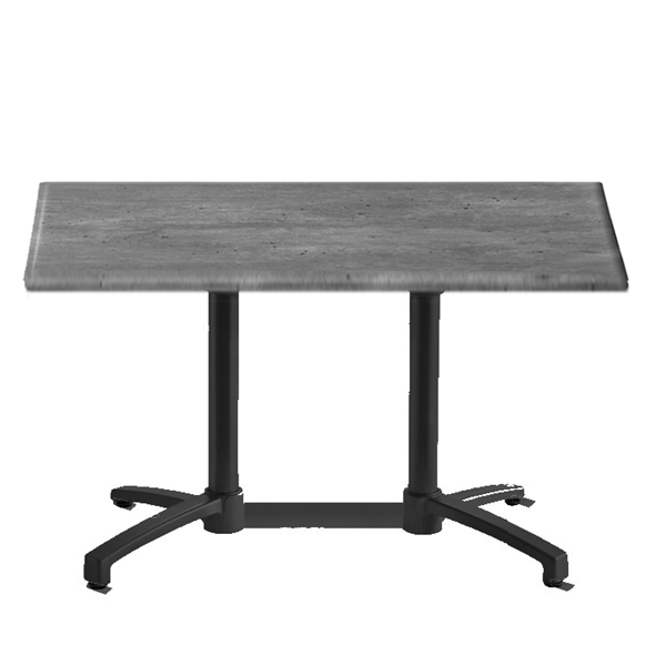 48” X 32” Molded Melamine Table Top With Aluminum Or Resin Base
