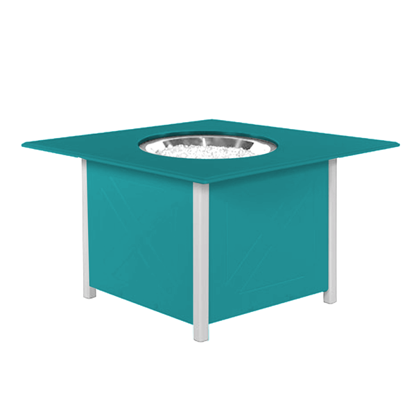 Raleigh Square Fire Pit Table With Marine Grade Polymer Top - 36" Or 42"