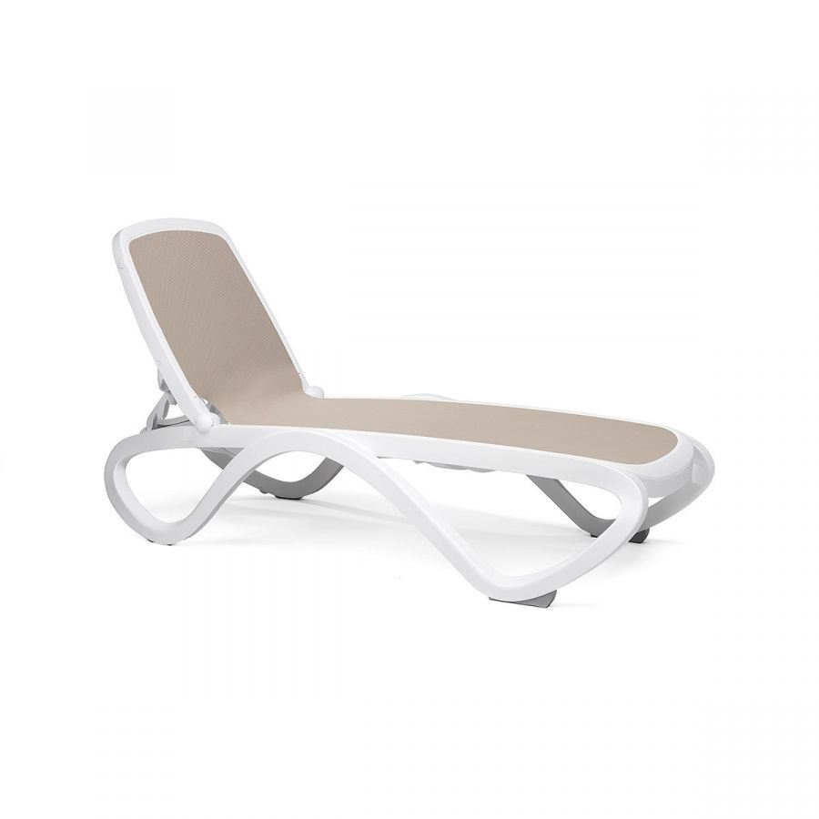 Plastic Resin Sling Chaise Lounge, Omega Caffe Pool Furniture Supply