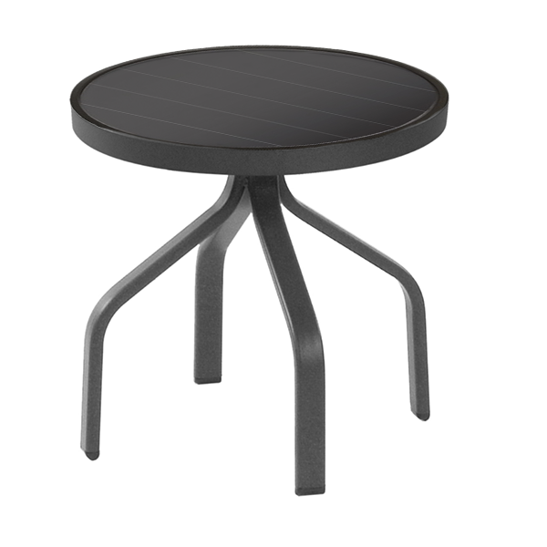 Avalon II Round Aluminum Poolside Side Table - 18" or 24" Diameter