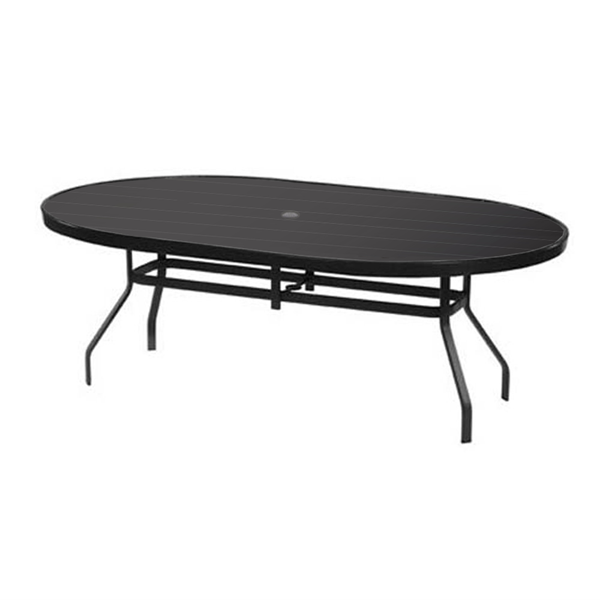 42” X 76” Avalon II Oval Aluminum Patio Dining Table