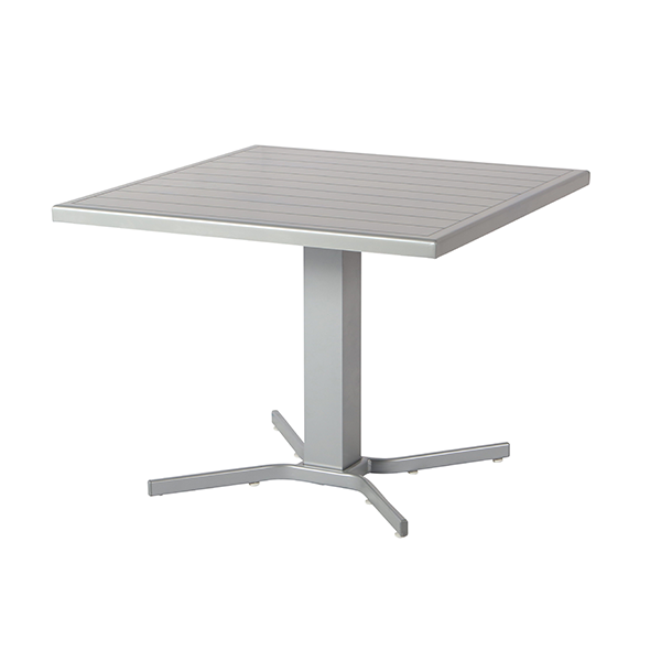 Apollo Bistro Square Aluminum Dining Table - Without Umbrella Hole - 30" or 36" 
