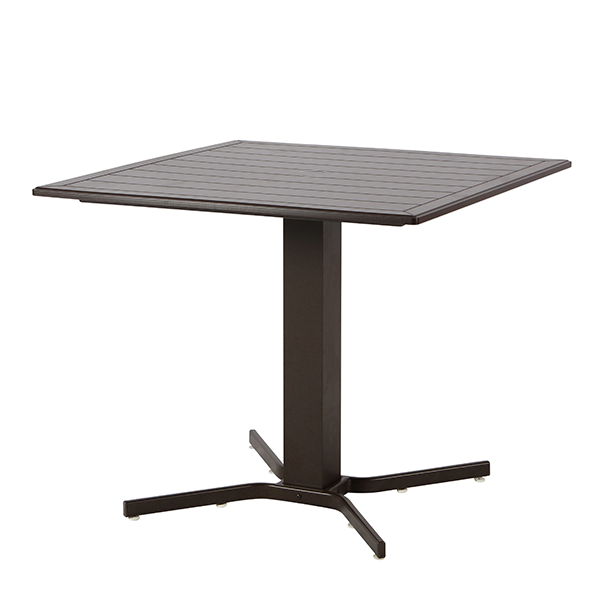 Apollo Bistro Square Aluminum Balcony Table - Without Umbrella Hole - 30" or 36" 