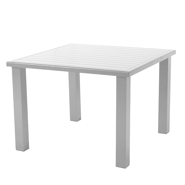 20” Aspen Slat Top Square Aluminum Patio Side Table