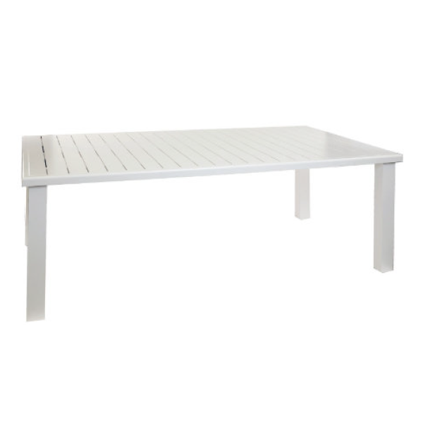 24” x 48” Aspen Slat Top Rectangle Aluminum Patio Coffee Table