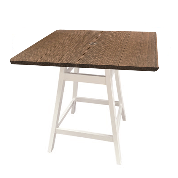 40” Lexington Square Patio Balcony Table with Recycled Poly Top and MGP Base
