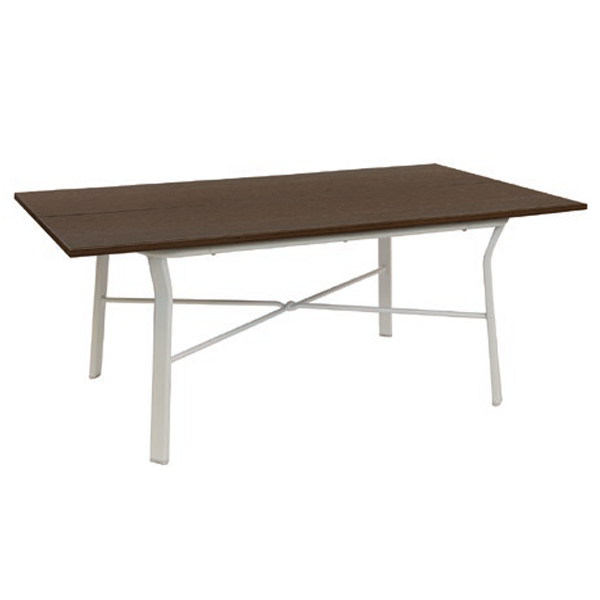 24” x 36” Lexington Rectangle Coffee Table with Recycled Poly Top and Powder-coated Aluminum Base