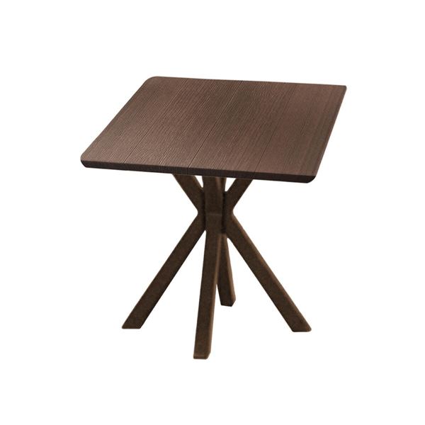 19” Lexington Square Side Table with Recycled Poly Top and Aluminum X-Base
