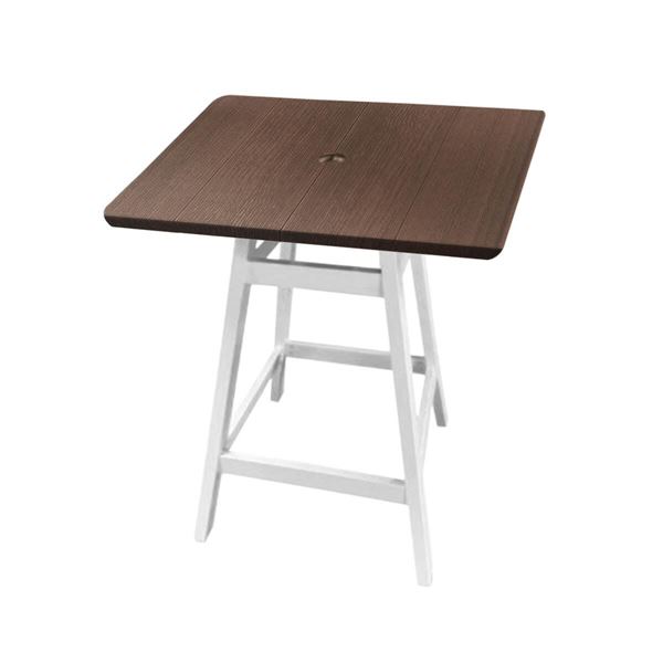40” Lexington Square Patio Bar Table with Recycled Poly Top and MGP Base
