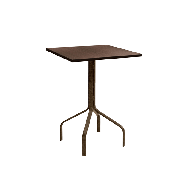28” Square Dining Table With Poly Top And Powder-Coated Aluminum Base - Lexington, Raleigh, Or Newport Style