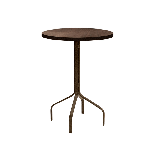 30” Round Balcony Table With Recycled Poly Top And Powder-Coated Aluminum Base -  Raleigh, Or Newport Style