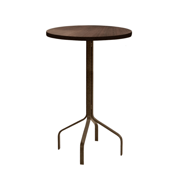30” Round Bar Table With Recycled Poly Top And Powder-Coated Aluminum Base - Raleigh, Or Newport Style