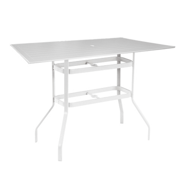 36” X 54” Rectangle Balcony Patio Table With Recycled Poly Top And Powder-Coated Aluminum Base - Lexington, Raleigh, Or Newport Style
