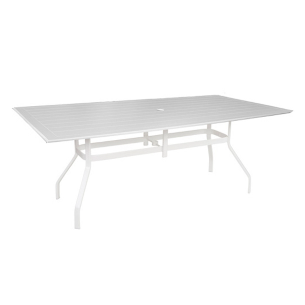 Rectangle Dining Patio Table With Recycled Poly Top And Powder-Coated Aluminum Base - 42” X 76”- Lexington, Raleigh, Or Newport Style