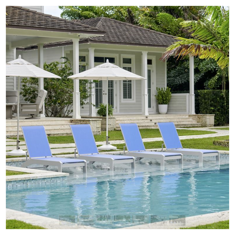 Telescope Dune Sling Stacking Chaise Lounge with Marine Grade Polymer ...