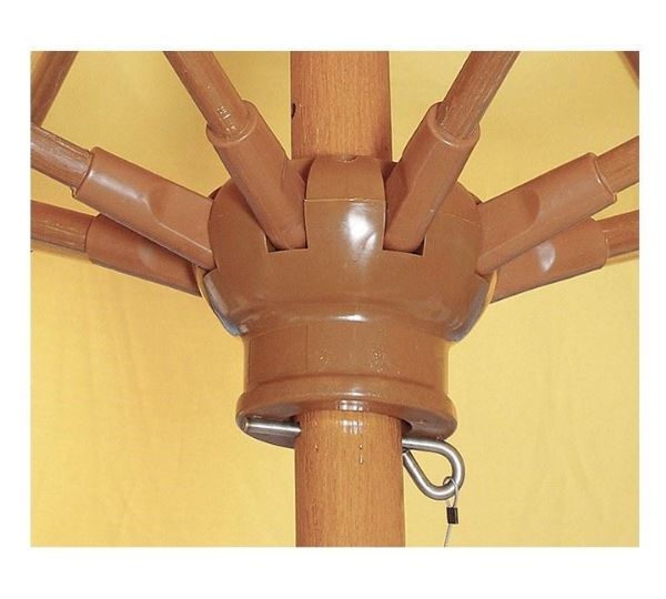 Picture of Fiberbuilt Augusta Market Umbrella 11 Foot Octagon with One Piece Simulated Wood Pole and Marine Grade Fabric