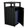 Trash Receptacle With Hood