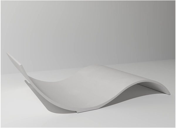 Double Curve Concrete Daybed