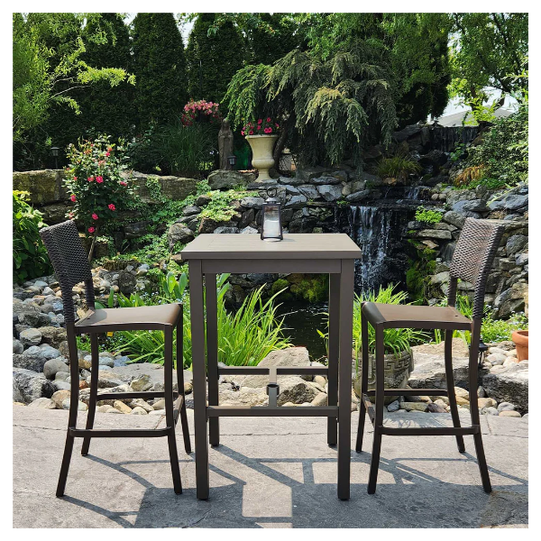 Square Bar Height Patio Table 