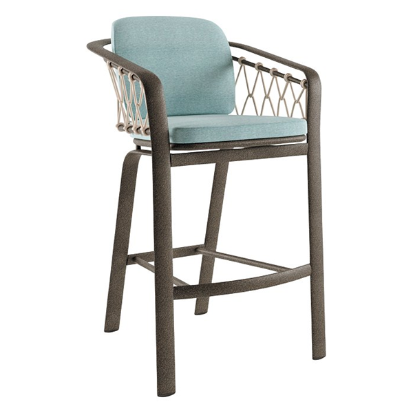 Trelon Rope Patio Bar Stool