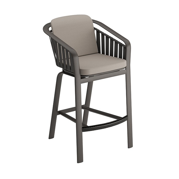 Trelon Strap Patio Bar Stool
