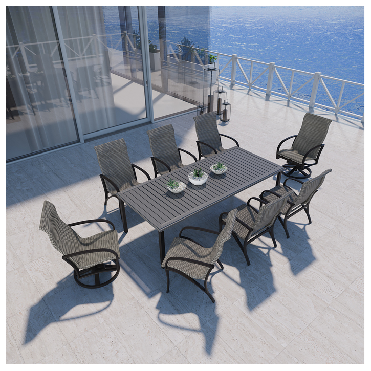 Ronde Woven High Back Dining Chair - Pool Furniture Supply