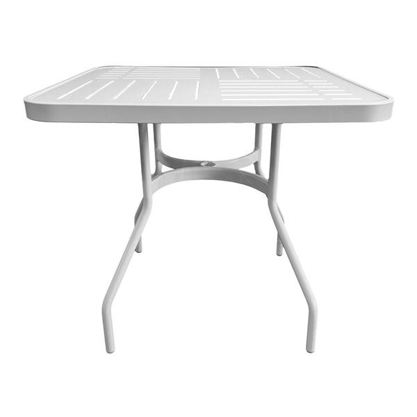 Classic 30" Square Punched Aluminum Dining Table