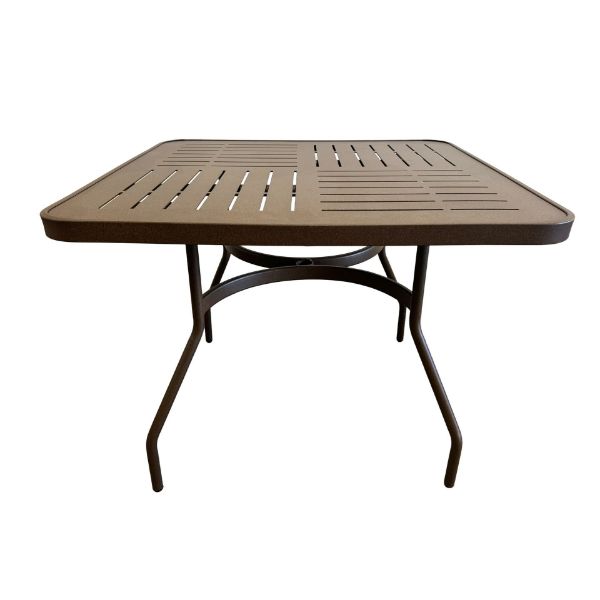  Classic 36" Square Punched Aluminum Dining Table