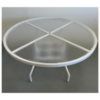 48" Classic Acrylic Aluminum Dining Table